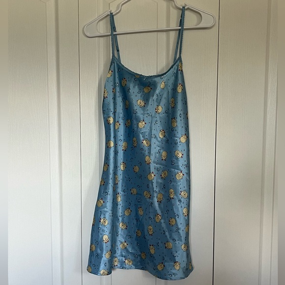 La Senza VINTAGE Satin slip chick print pajamas size small - Picture 1 of 9